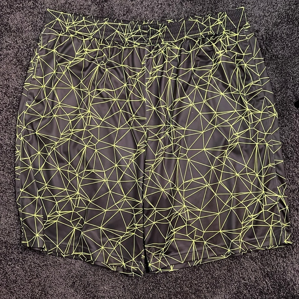 Men's Green Black Basketball Athletic Shorts